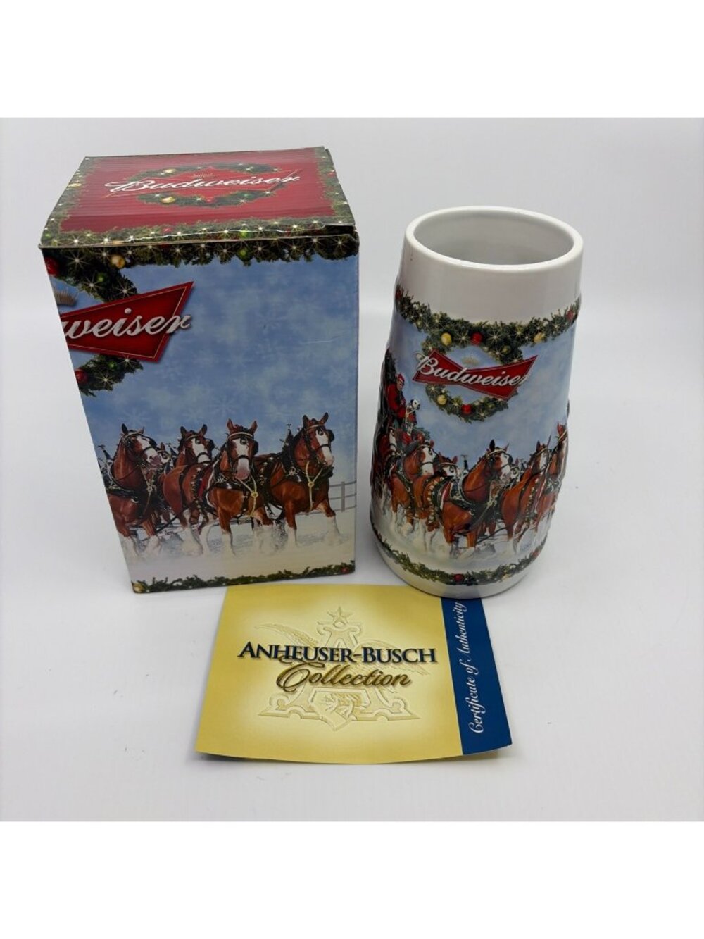 Budweiser Holiday Clydesdale Stein 2009 A Holiday Tradition CS699 Anheuser Busch